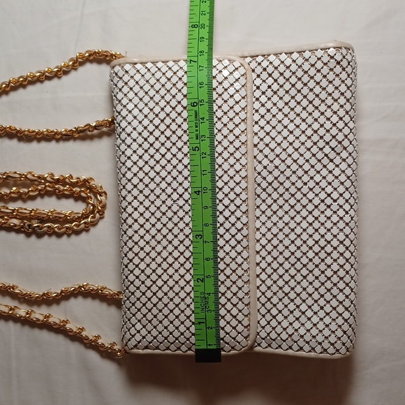 Vintage Whiting & Davis 80's White Shoulder Bag - Picture 2 of 10